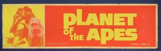 Planet Of The Apes Silk Screen Banner Movie Poster 1968 Sci - Fi Charlton Heston