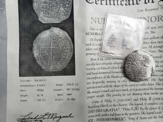 Atocha Shipwreck Artifact 8 Reales Grade 2 Mel Fisher Treasure Coin 3