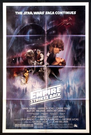 The Empire Strikes Back Star Wars 1980 Gwtw Style A Sheet Near