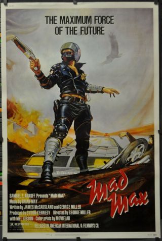 Mad Max 1980 40x60 Movie Poster Mel Gibson Joanne Samuel