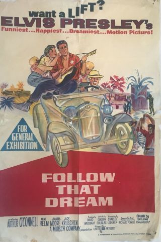 Follow That Dream - Elvis Presley One Sheet Poster 1962