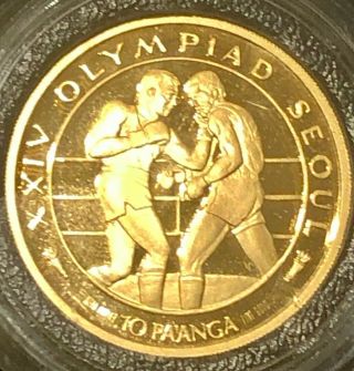 TONGA 1988 Seoul Olympics: Palladium,  Gold,  Platinum,  Silver Proof Mintage=2000 3