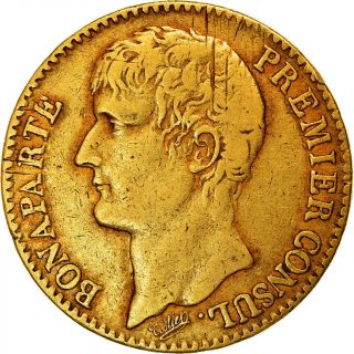 [ 853270] Coin,  France,  Napoleon I,  40 Francs,  An 12,  Paris,  Vf (30 - 35),  Gold
