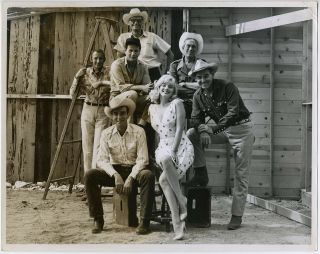 1961 Large Cast/crew Photograph The Misfits Marilyn Monroe,  Clark Gable