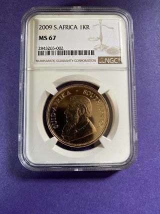 2009 Gold South Africa 1oz Krugerrand Coin Ngc Ms 67 Great Investment Piece Ms67