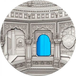 Palau 2016 $10 Tiffany Art - Jain Temple India 2 Oz Silver Coin 2