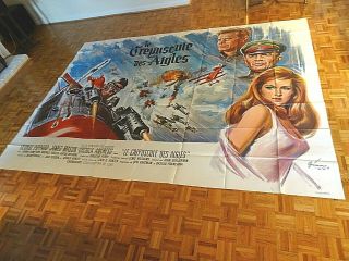 George Peppard,  James Mason,  Ursula Andress 1966 The Blue Max Fox French 4 Panel