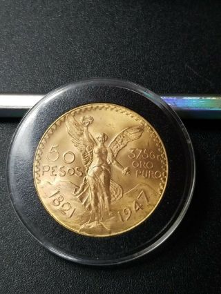 1947,  50 Pesos Gold Coin