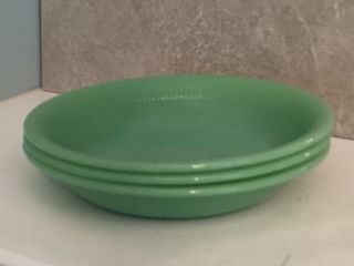 3 Vintage Fire King Oven Ware Jane Ray 7 - 1/2” Cereal Soup Bowls Vgc