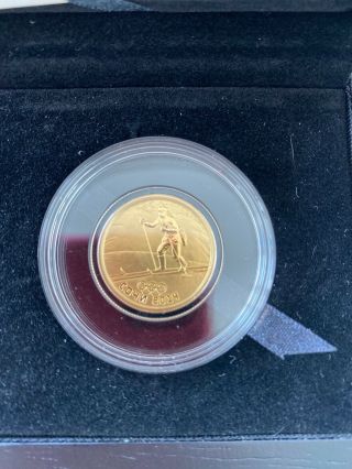 50 Roubles 2014 Russia Xxii Olympic Winter Games Sochi Curling Gold Proof