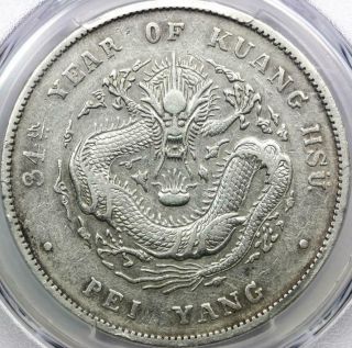 1908 $1 China - Chihli Silver Coin Pcgs Xf Detail - Cleaned