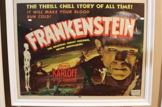 Frankenstein (realart,  R - 1951).  Half Sheet (22 " X 28 ").