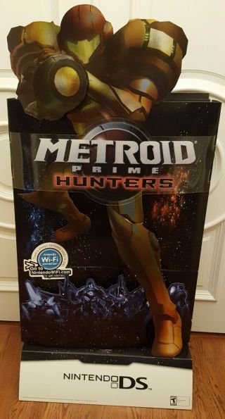 Metroid Prime Hunters Full Size 3d Display Standee - Nintendo Ds 2006