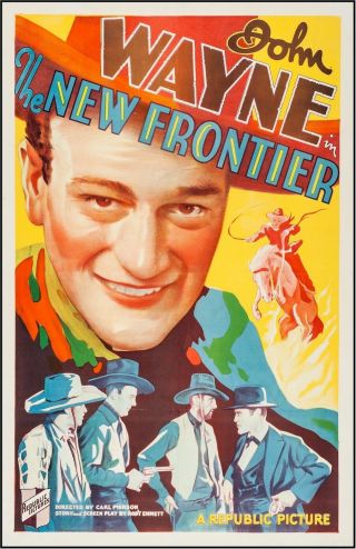 Frontier Vintage Western Movie Poster One Sheet John Wayne 1935