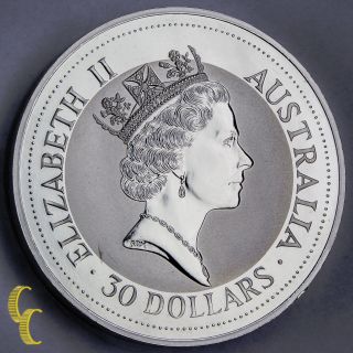 1992 1 Kilo Silver Australian Kookaburra.  999 Silver Coin Bullion