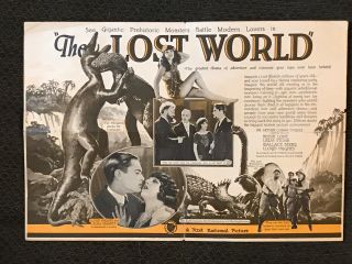 The Lost World - 1925 Movie Herald - Willis O`brien