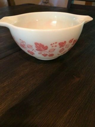 Vintage Pyrex Pink Gooseberry Cinderella Bowl 441 1 - 1/2 Pint