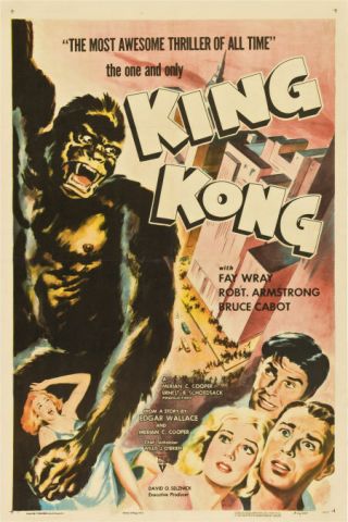 King Kong Vintage Horror Sci Fi Movie Poster One Sheet 1956
