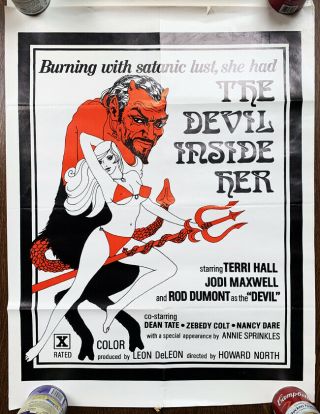 Devil Inside Her X - Rated Poster Ad 1970 
