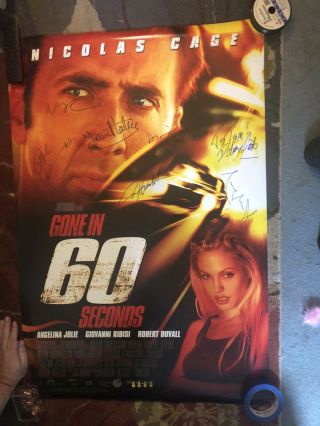Signed Angelina Jolie Nic Cage X5 27 X 41 DS Gone In 60 Seconds Poster 2