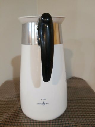Vintage Corning Ware Atomic Star Burst 6 Cup Coffee Pot Stove Top Percolator 2