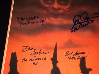 Halloween III Cast Signed 1 - Sheet Movie Poster Tommy Lee Wallace John Carpenter 2