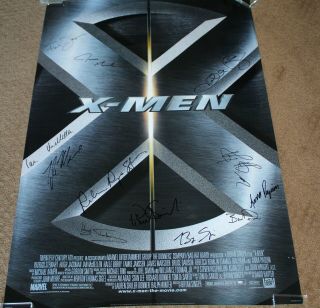 X - Men Hand Signed Cast Movie Poster Hugh Jackman Halle Berry Anna Paquin 2