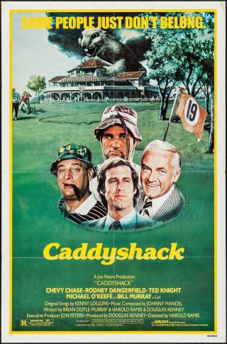 Poster Caddyshack 1980 27 " X41 " Vf 8.  0 Rodney Dangerfield Chevy Chase Bill Murray