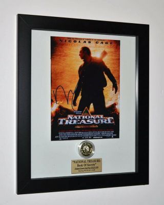 Prop Coin Screen - National Treasure,  Signed Nic Cage,  Blu Ray Dvd,  Uacc