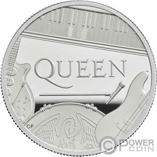 Queen Music Legends 5 Oz Silver Coin 10 Pounds United Kingdom 2020