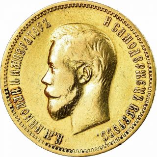 [ 498534] Coin,  Russia,  Nicholas Ii,  10 Roubles,  1900,  St.  Petersburg,  Ef,  Gold