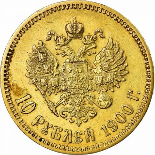 [ 498534] Coin,  Russia,  Nicholas II,  10 Roubles,  1900,  St.  Petersburg,  EF,  Gold 2