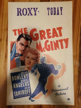 The Great Mcginty 1940 Window Card Poster - Political Comedy Paramount