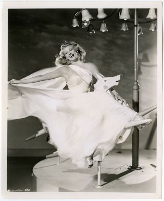 Vintage 1947 Glamorous Rita Hayworth Photograph Down To Earth Ned Scott Portrait