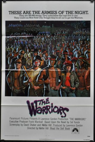 The Warriors 1979 27x41 Nr Movie Poster Michael Beck James Remar