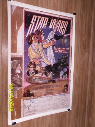 Star Wars 1sh Movie Poster Circus Style D Signed Producer Effects