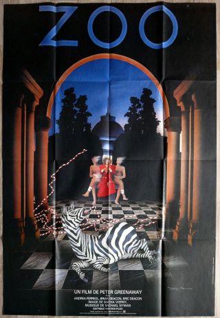 A Zed And Two Noughts - Peter Greenaway - French Movie Poster 47x63 In