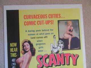 SCANTY PANTIES 1961 1SHT MOVIE POSTER LINEN SEXPLOITATION EX 2