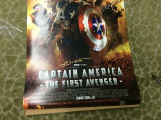 Captain America The First Avenger DS Movie Poster CAST SIGNED Chris Evans 3