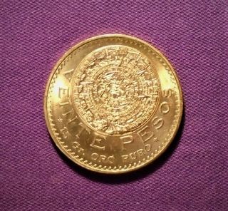 1/2 ounce bullion 1959 Mexico Gold 20 Pesos BU 15.  0 grams actual gold weight 3