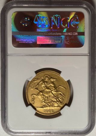 GREAT BRITAIN 1902 GOLD MATTE PROOF 2 POUNDS NGC PF62 MATTE — 8,  066 MINTED 2