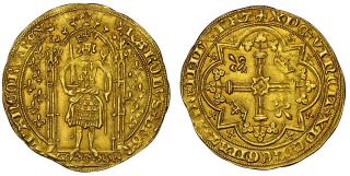 France (1364 - 1380) Franc A Pied Ngc Ms - 61 Gold Av Charles V