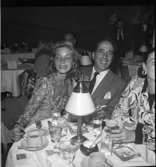 Humphrey Bogart Lauren Bacall Smiling Candid 2.  25 X 225 Camera Negative