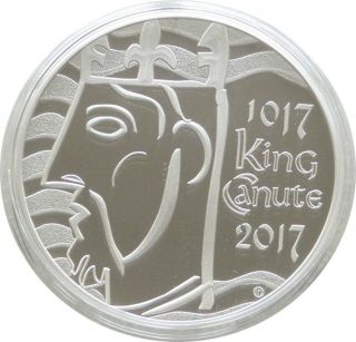 2017 Royal King Canute Uk Piedfort £5 Five Pound Silver Proof Coin Box