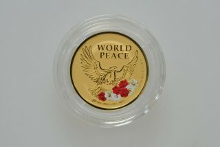 2018 Singapore Us Korea Summit 1/2 Oz Gold Proof Medal World Peace Coin Bullion