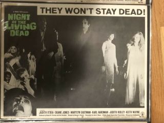 Night Of The Living Dead 1968 Zombie Lobby Card Poster 11” X 14” Fine