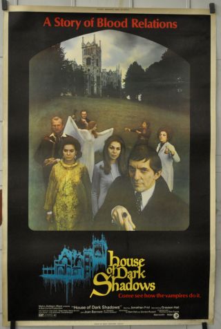 House Of Dark Shadows 1970 Orig 40x60 Movie Poster Jonathan Frid Grayson Hall