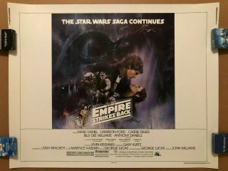 Star Wars Empire Strikes Back 1980 Half Sheet Movie Poster Gwtw Style A