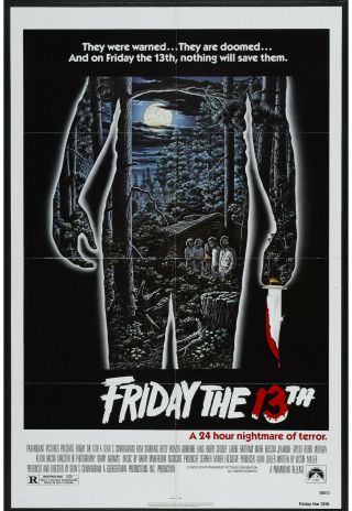 Friday The 13th 1980 27x41 One Sheet Movie Poster