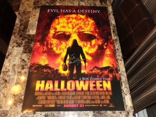 Halloween Rare Signed 1 - Sheet Movie Poster Michael Myers Tyler Mane